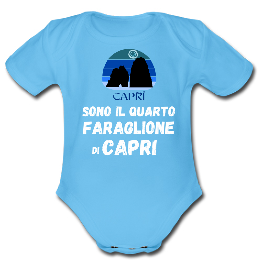 Body Bambino SONO IL QUARTO FARAGLIONE DI CAPRI SCRITTA BIANCA
