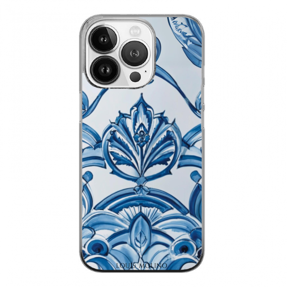 Rubber Cover iPhone 15 BLUE WEAVING CAPRI