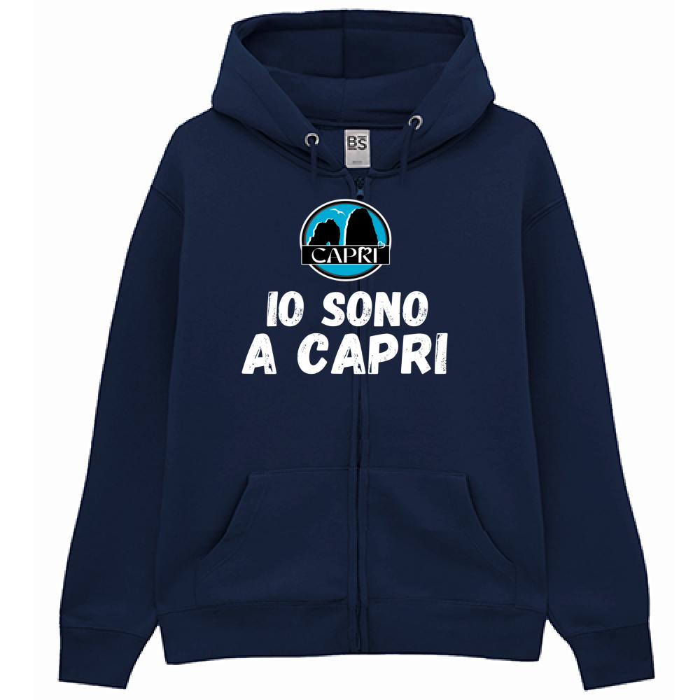 Premium Hoodie Zip I AM IN CAPRI WHITE WRITING