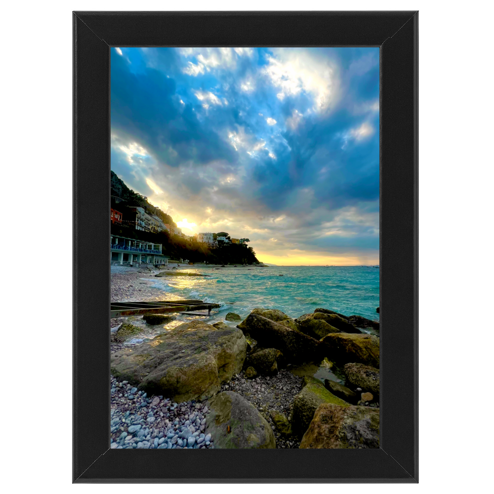 Poster con Cornice 40x60 Capri Tramonto alla Marina Grande