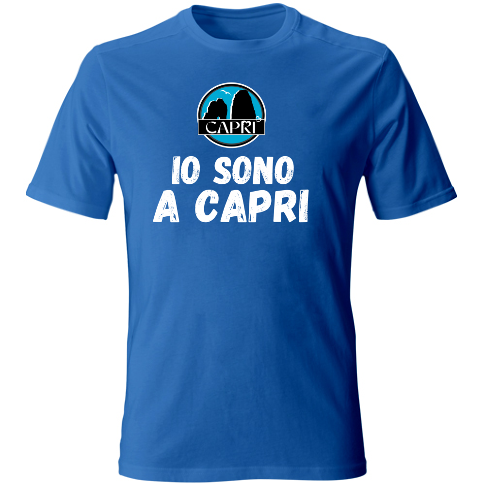 T-Shirt Unisex Large IO SONO A CAPRI SCRITTA BIANCA