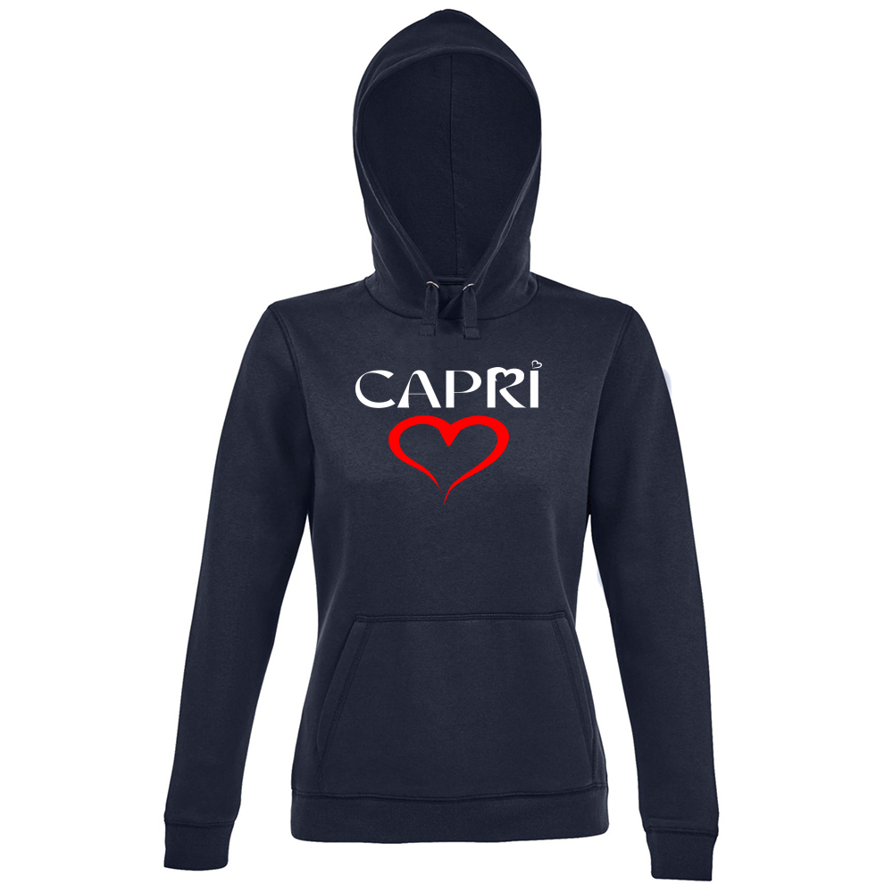Premium Women Hoodie CAPRI HEART RED