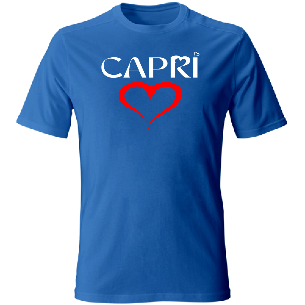 Unisex T-Shirt Large RED CAPRI HEART