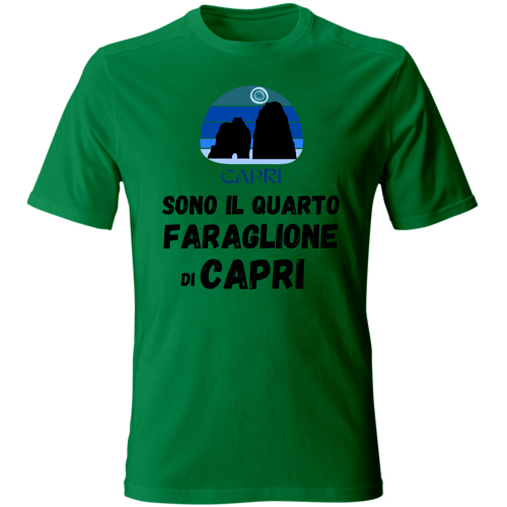 T-Shirt Bambino SONO IL QUARTO FARAGLIONE DI CAPRI SCRITTA NERA