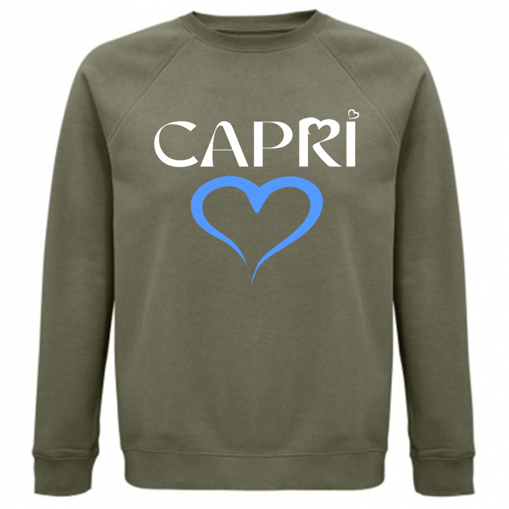 Unisex Organic Sweatshirt CAPRI HEART BLUE
