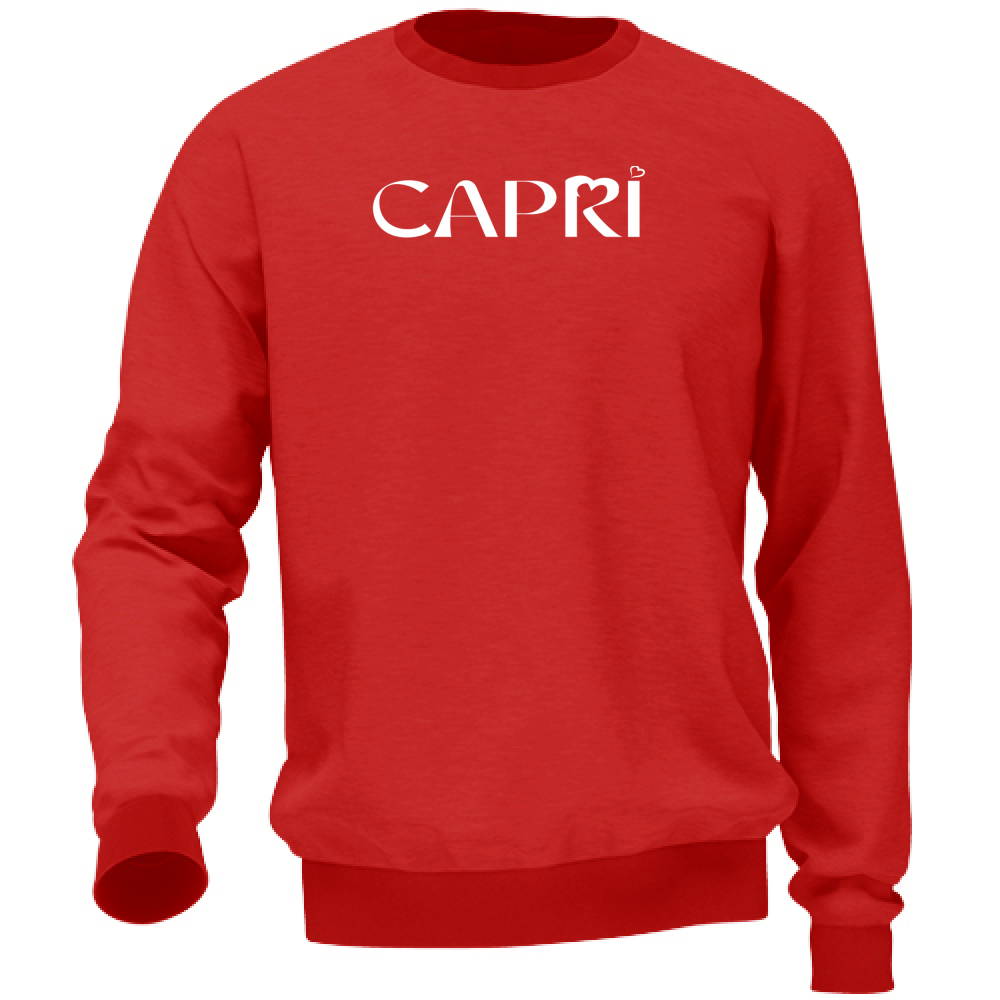 Unisex Sweatshirt CAPRI MINIMAL WHITE WRITING