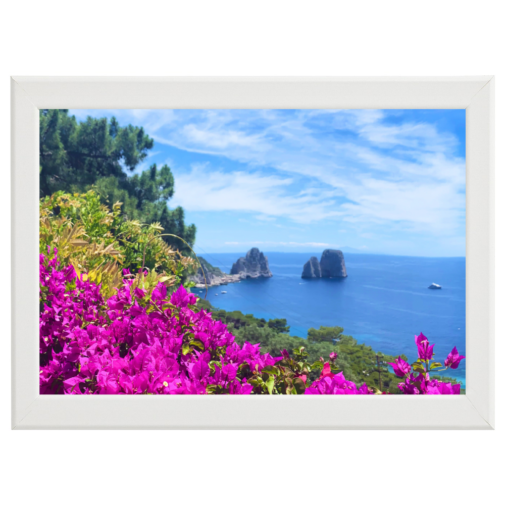 Poster with Frame 45x30 Capri Mediterranean Dream wide frame