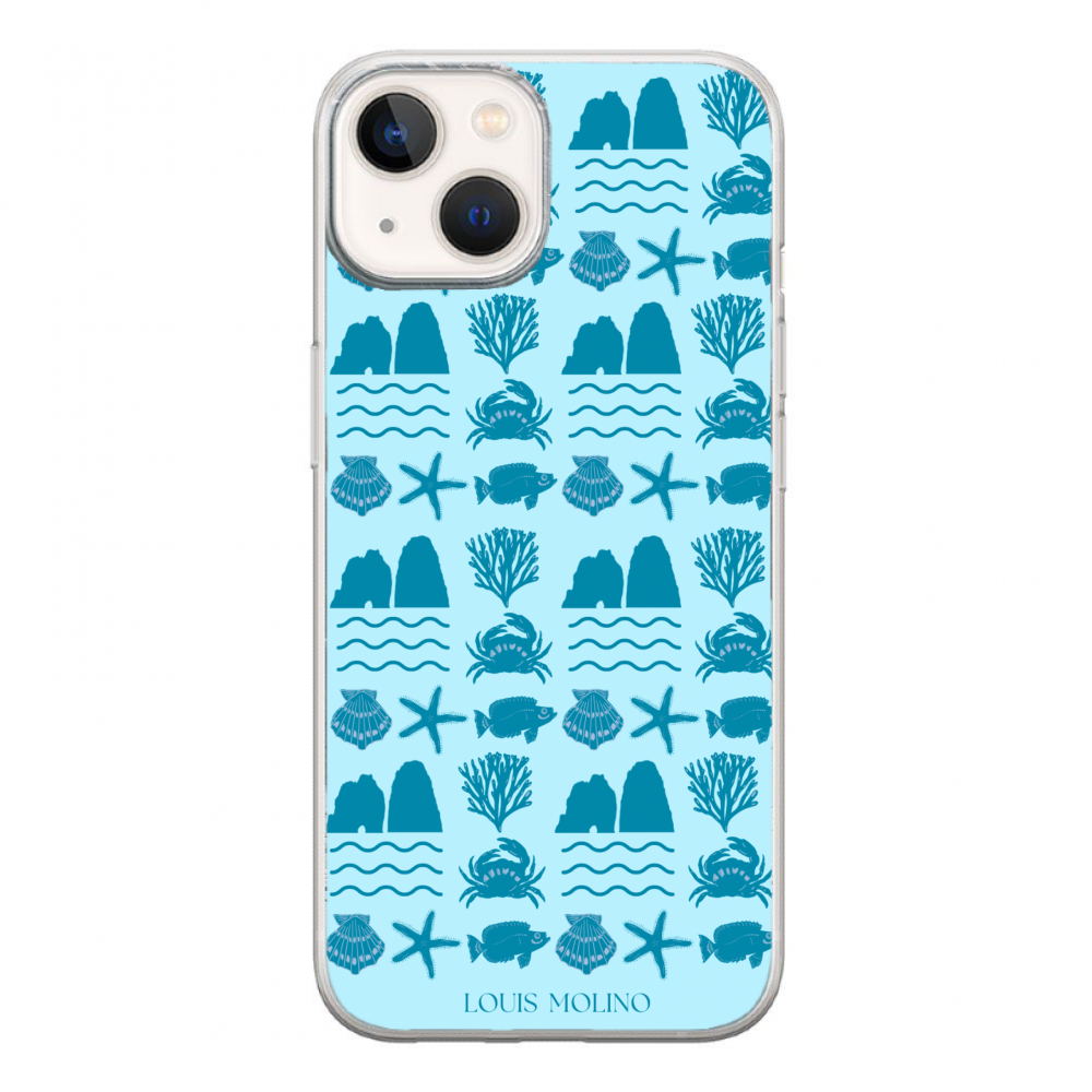 Rubber Cover iPhone 14 FARAGLIONI SEA SPECIES CAPRI