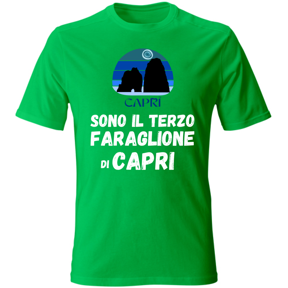 T-Shirt Kids I AM THE THIRD FARAGLIONE OF CAPRI WHITE WRITING