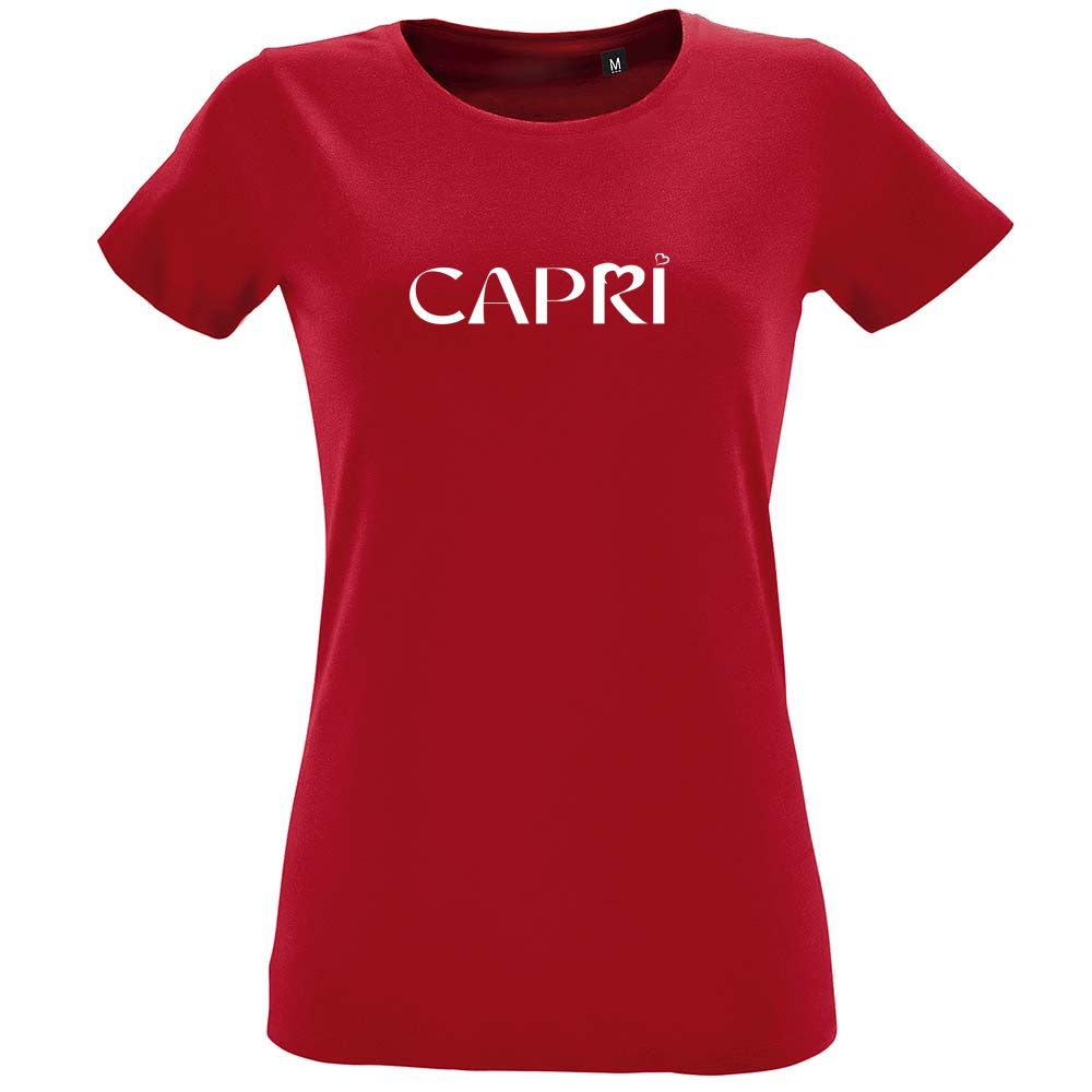 T-Shirt Women Fit CAPRI MINIMAL SCRITTA BIANCA