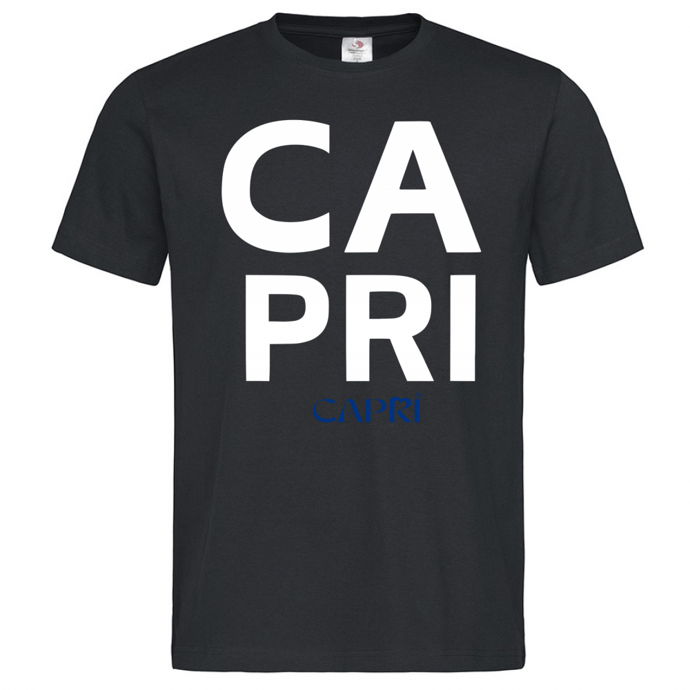 T-Shirt Men Premium CAPRI DESIGN SCRITTA BIANCA