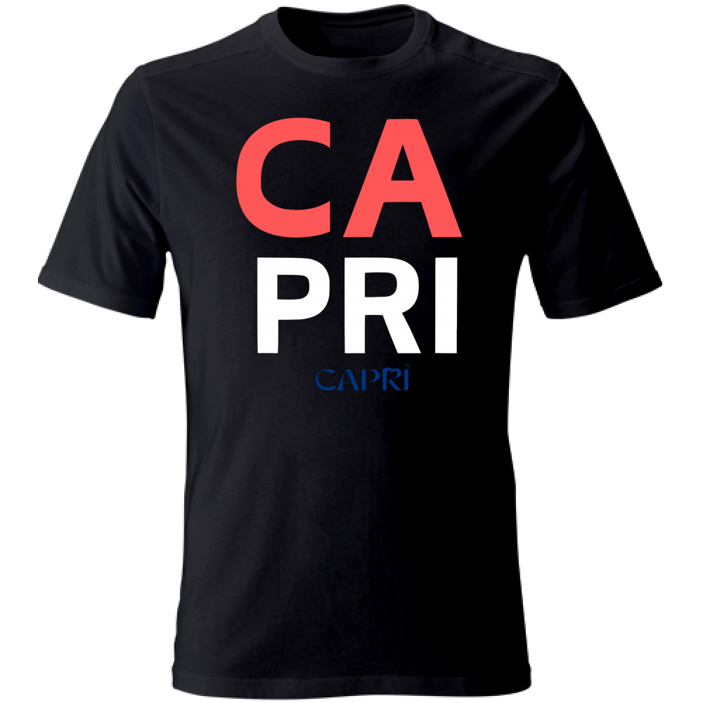 T-Shirt Unisex Large CAPRI DESIGN SCRITTA ROSSA