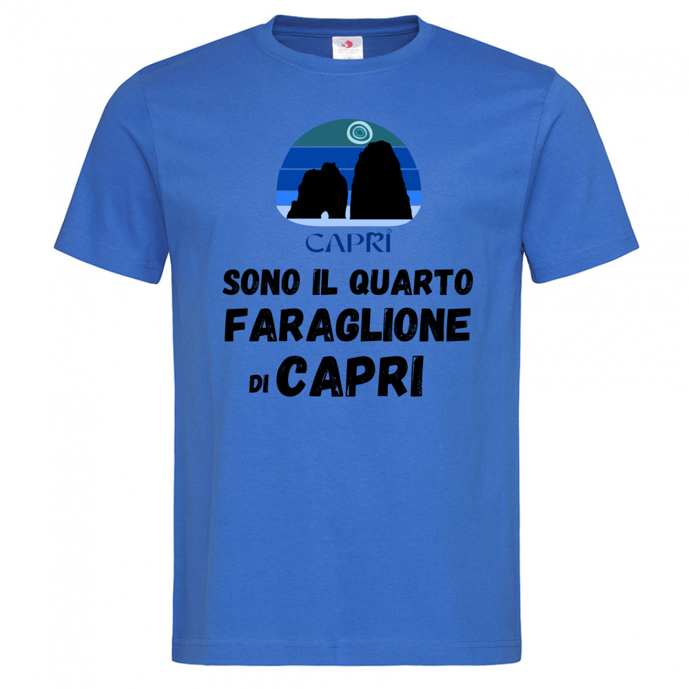 T-Shirt Men Premium SONO IL QUARTO FARAGLIONE DI CAPRI SCRITTA NERA
