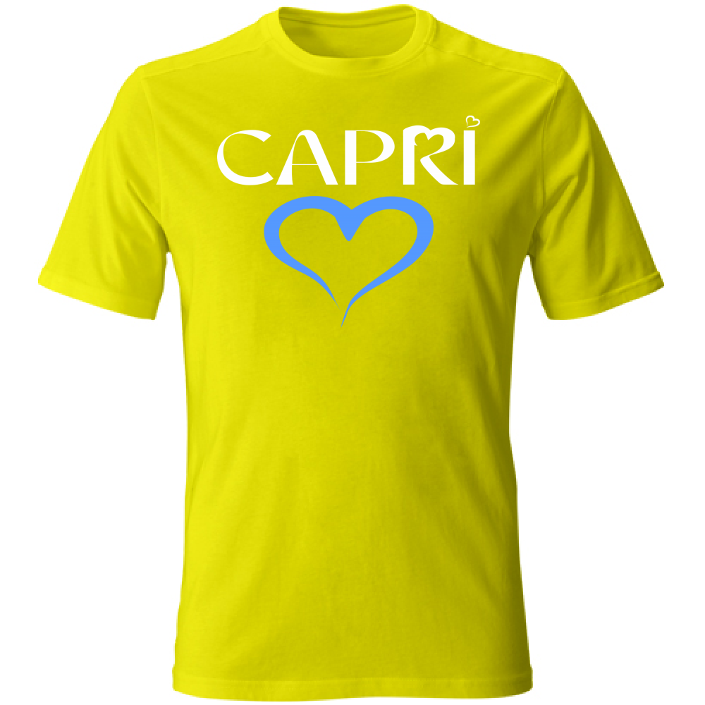 T-Shirt Unisex CAPRI CUORE AZZURRO