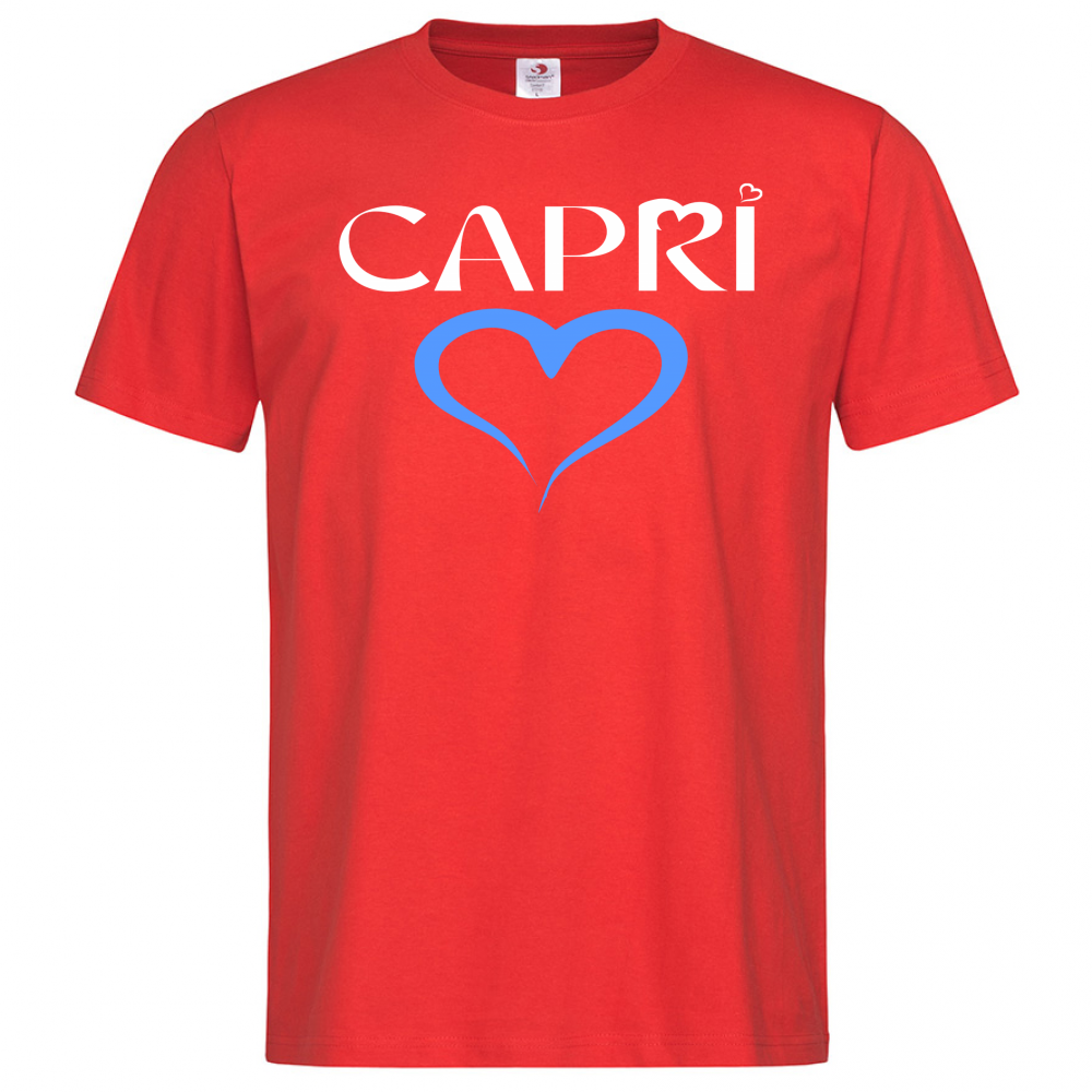 T-Shirt Men Premium CAPRI CUORE AZZURRO