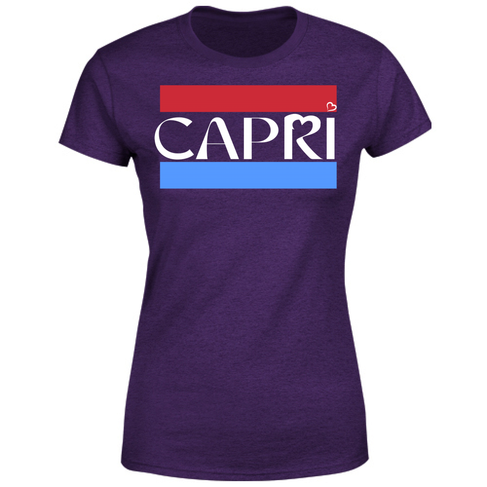 Women's T-Shirt CAPRI BAND RED BLUE WHITE
