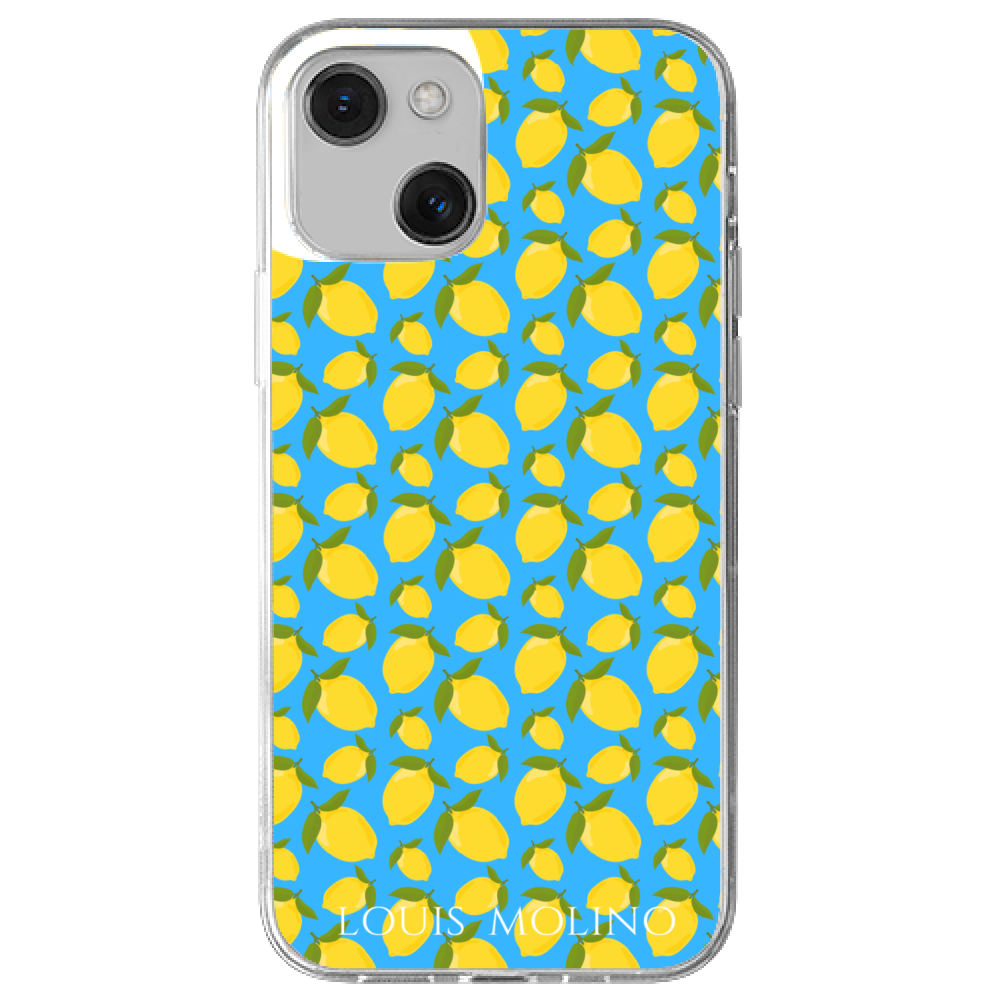 Rubber Cover iPhone 13 LEMON BLUE CAPRI