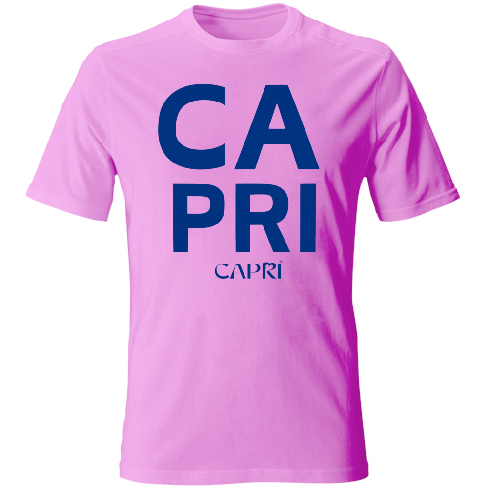 T-Shirt Bambino CAPRI DESIGN SCRITTA BLUE