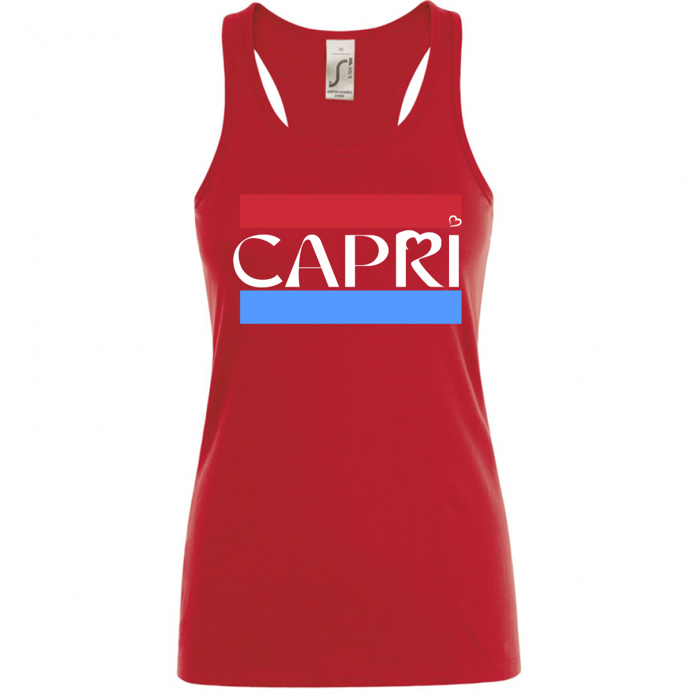 Canotta Donna CAPRI FASCIA ROSSO BLUE BIANCO
