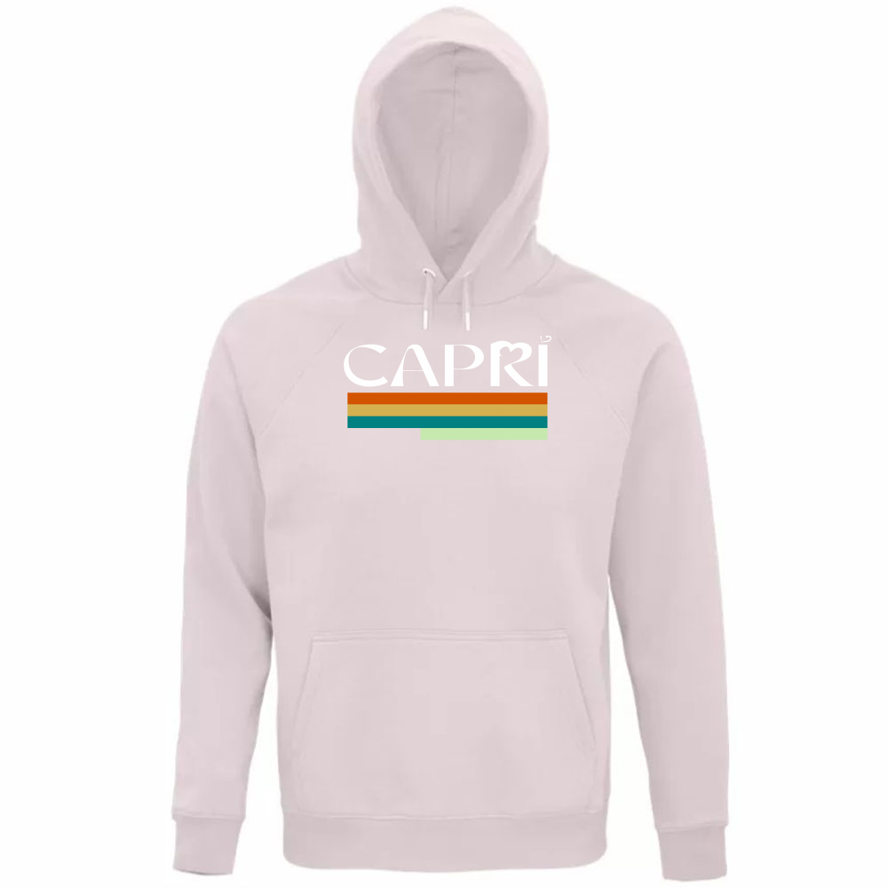 Unisex Organic Hoodie CAPRI TECHNICAL COLOR WHITE WRITING