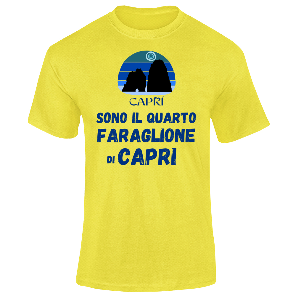 T-Shirt Unisex Dry Sport SONO IL QUARTO FARAGLIONE DI CAPRI SCRITTA BLUE