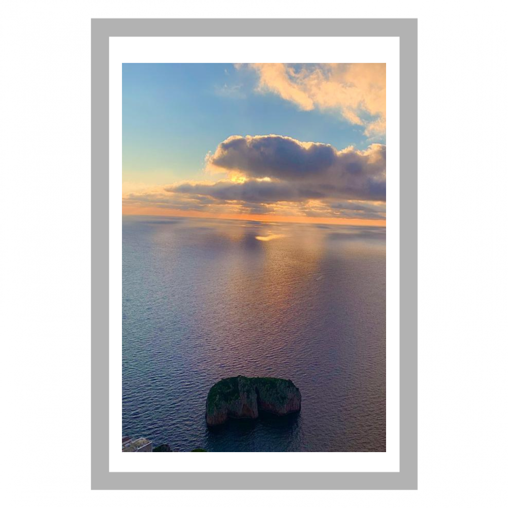 Poster con Cornice 40x60 Capri Alba Monacone