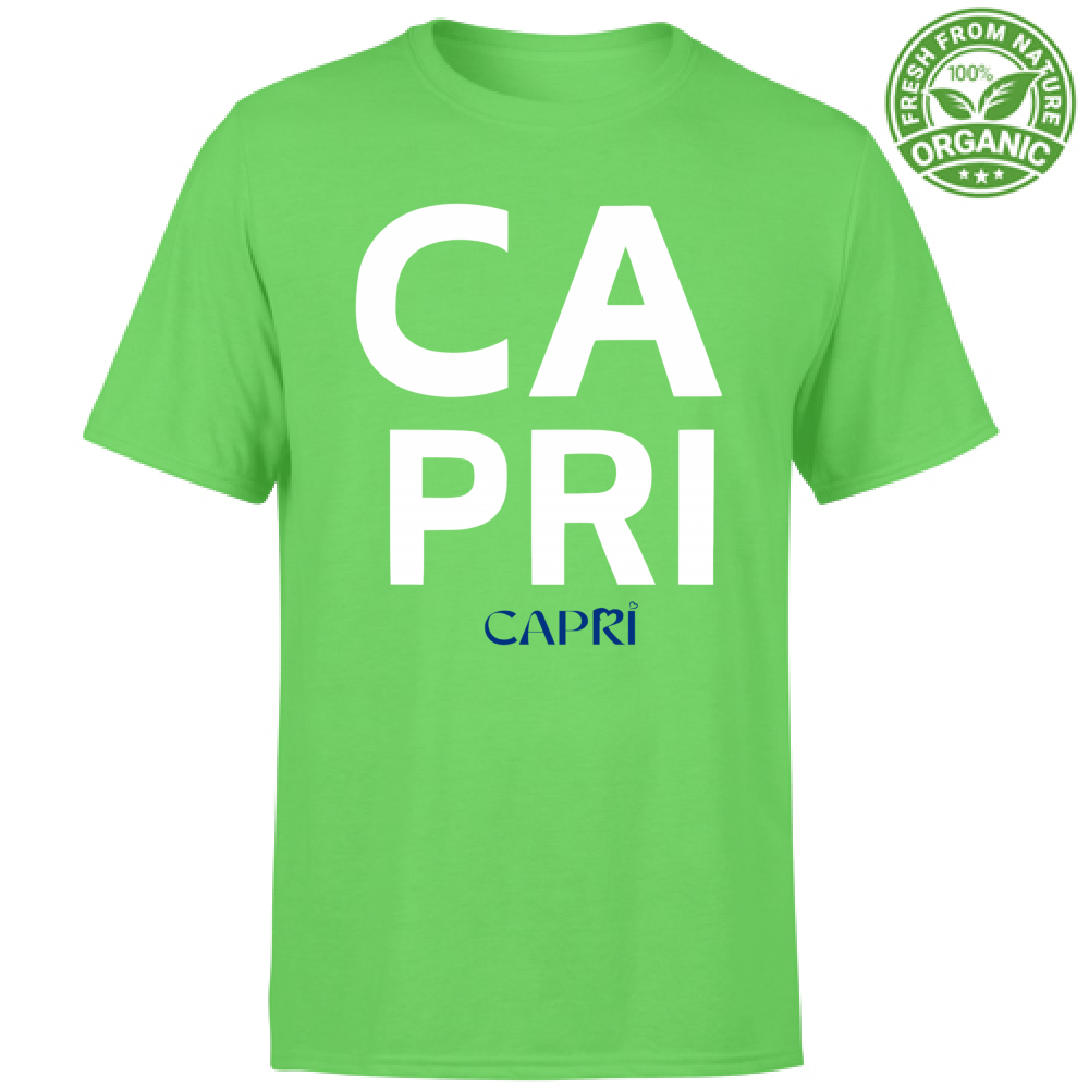 T-Shirt Bambino Organic CAPRI DESIGN SCRITTA BIANCA