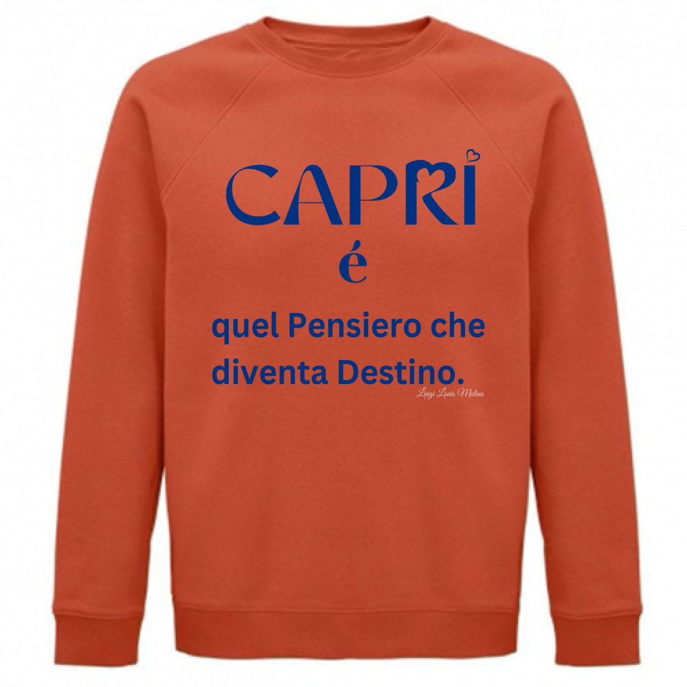 Felpa Unisex Organica Capri é quel pensiero che diventa Destino