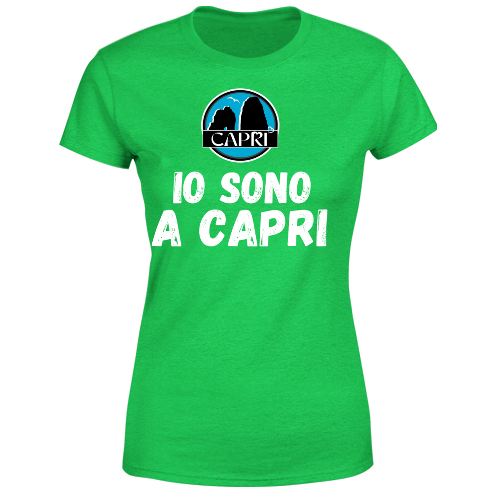 Women's T-Shirt I AM IN CAPRI WHITE WRITING