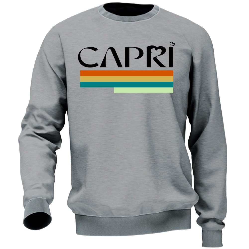 Felpa Unisex CAPRI TECNICOLOR SCRITTA NERA