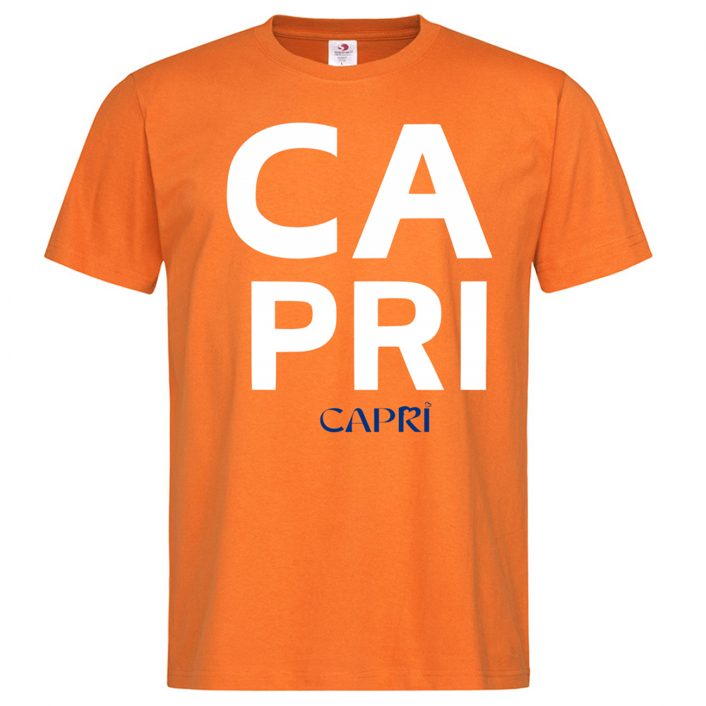 T-Shirt Men Premium CAPRI DESIGN SCRITTA BIANCA