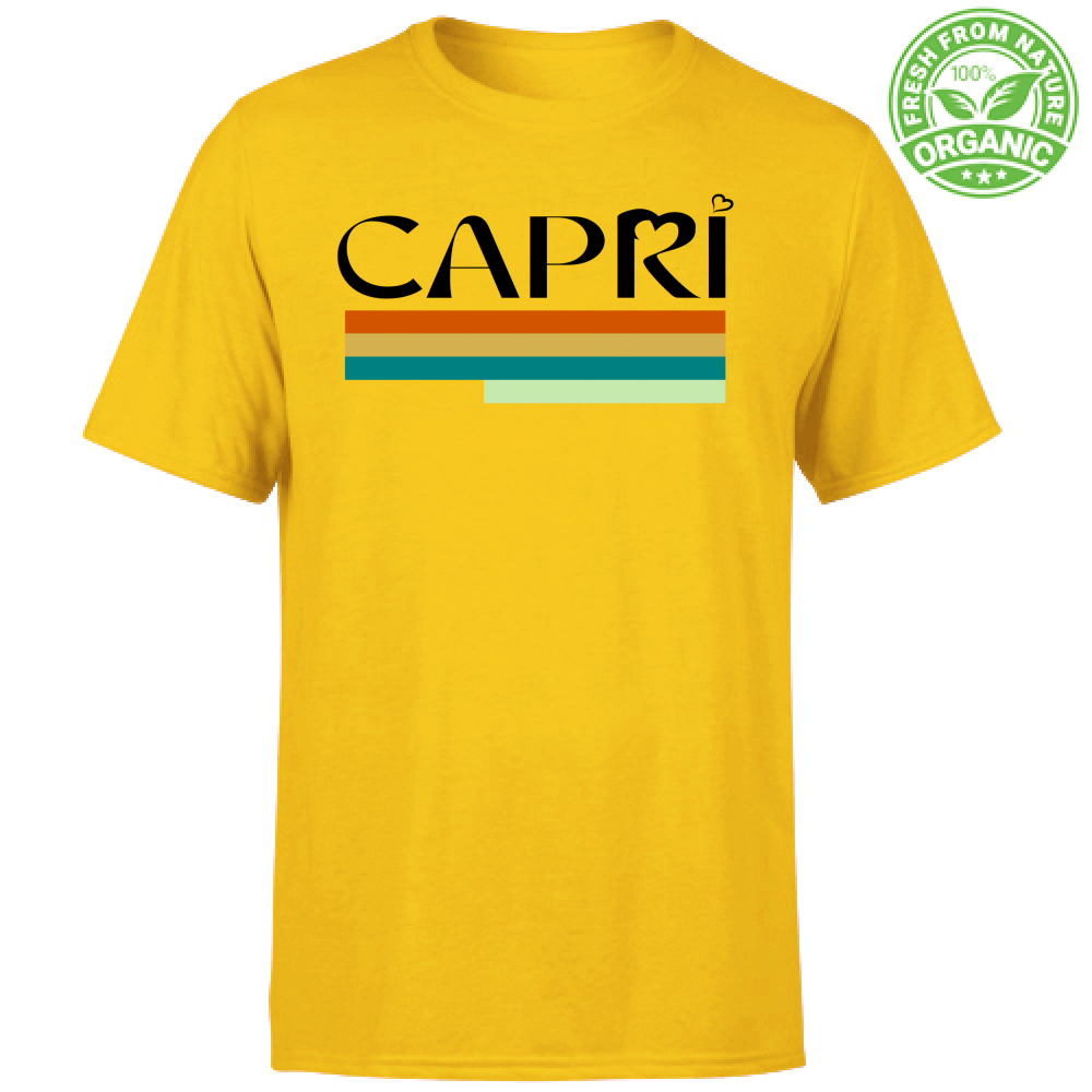 T-Shirt Bambino Organic CAPRI TECNICOLOR SCRITTA NERA