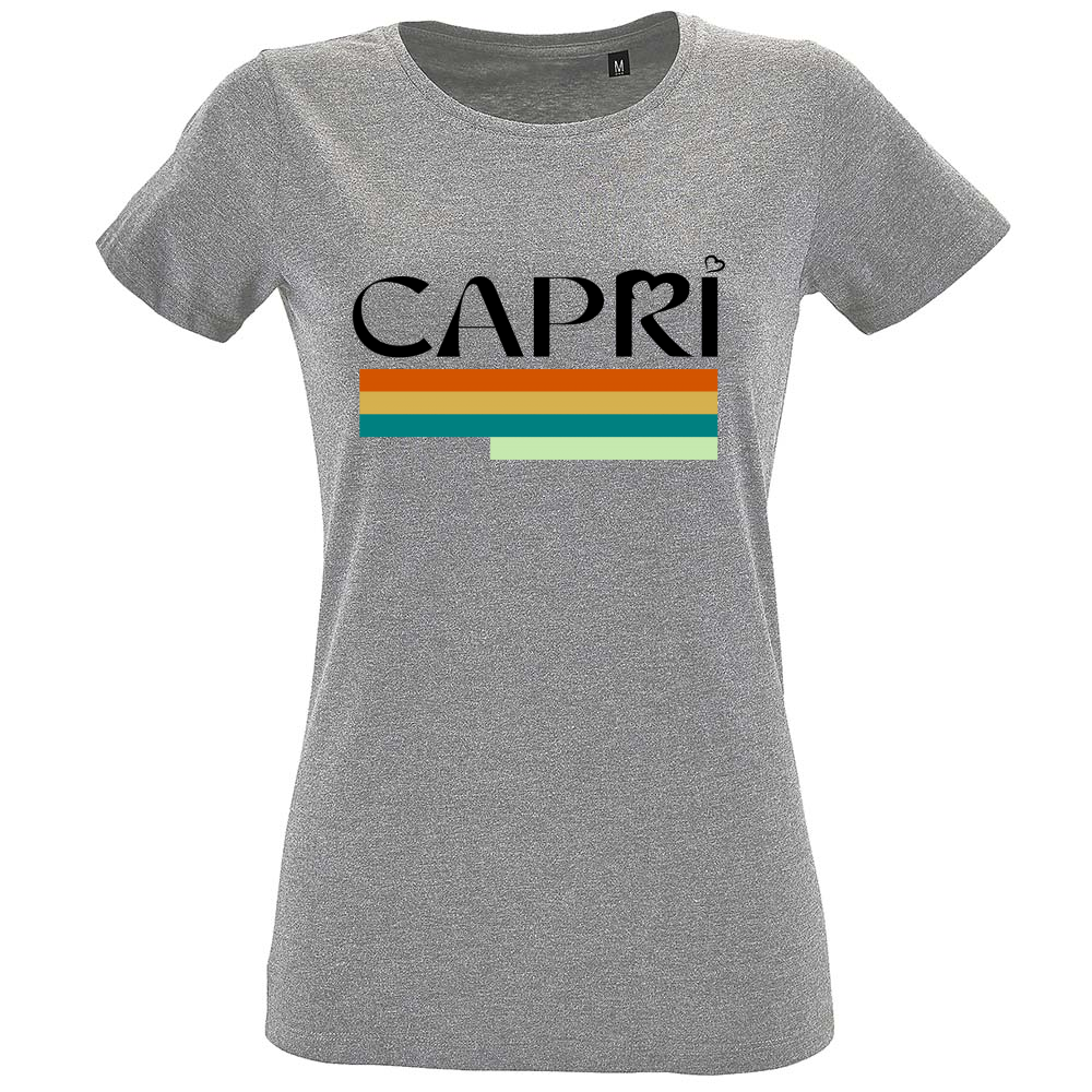 T-Shirt Women Fit CAPRI TECNICOLOR SCRITTA NERA