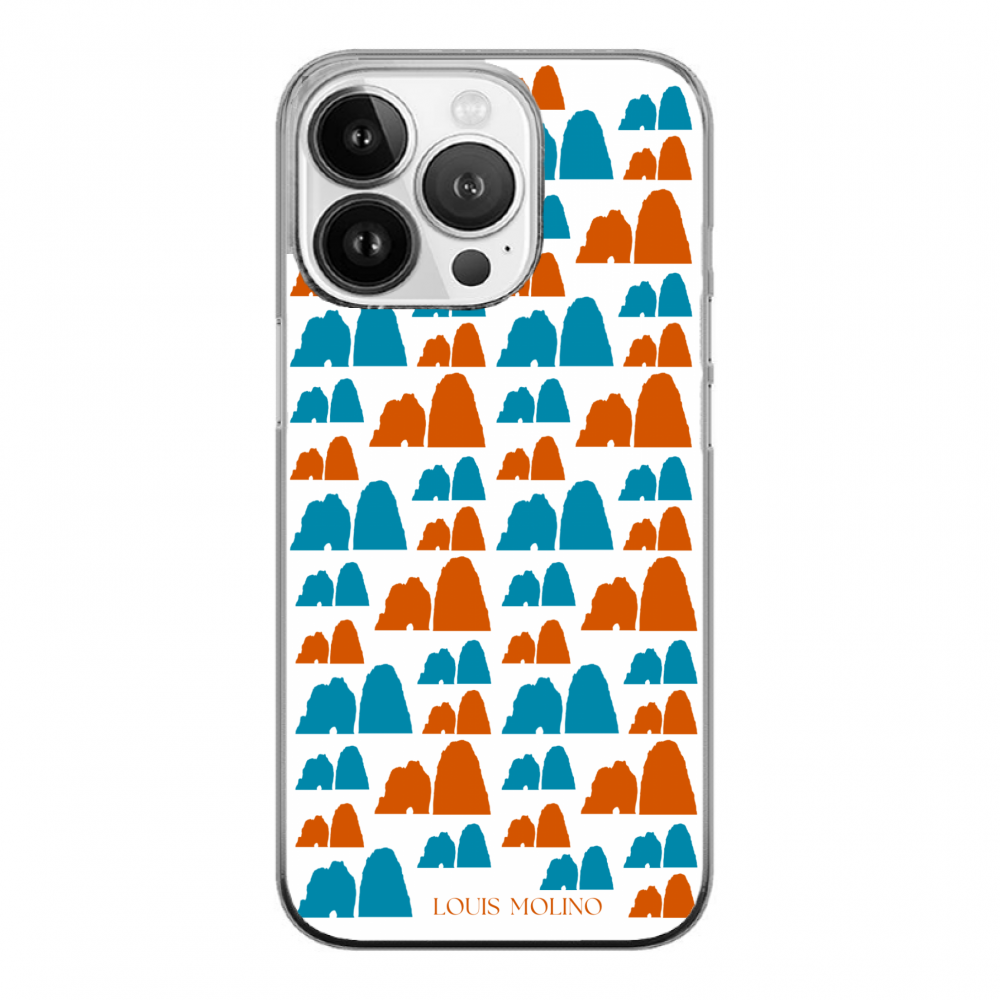 Rubber Case iPhone 15 Pro Max BLUE AND ORANGE FARAGLIONI CAPRI