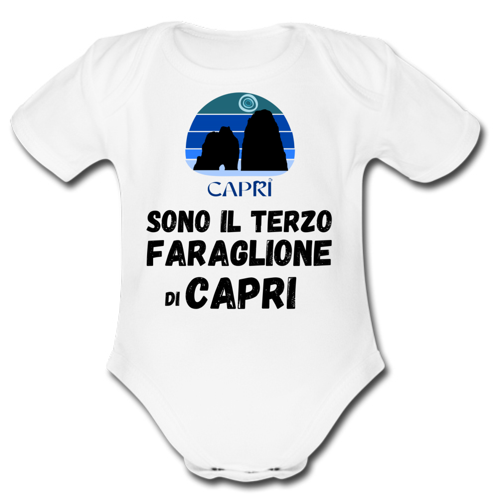 Body Bambino SONO IL TERZO FARAGLIONE DI CAPRI SCRITTA NERA