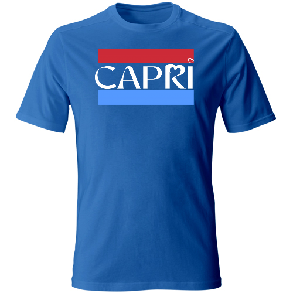Unisex Large T-Shirt CAPRI BAND RED BLUE WHITE