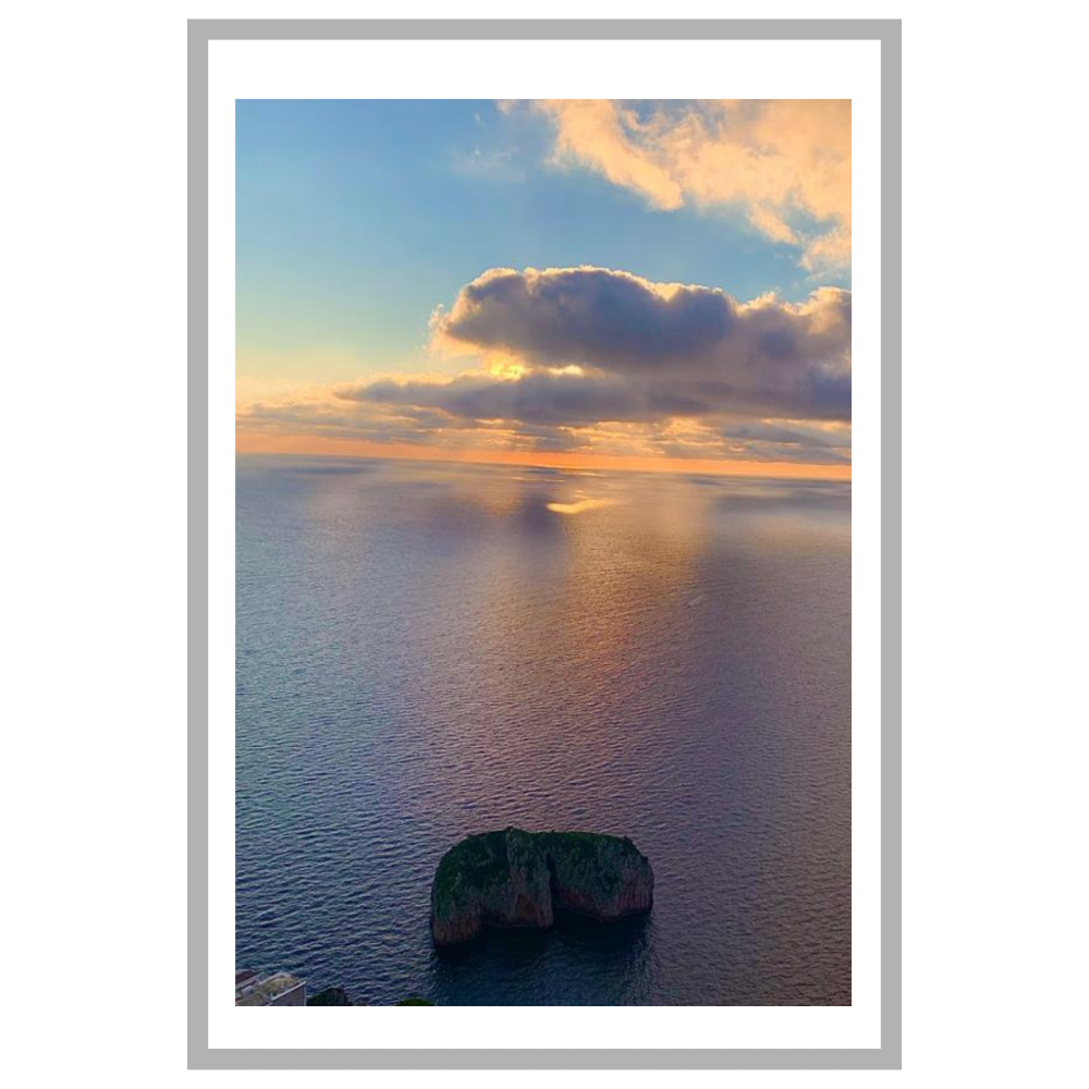 Poster con Cornice 40x60 Capri Alba Monacone