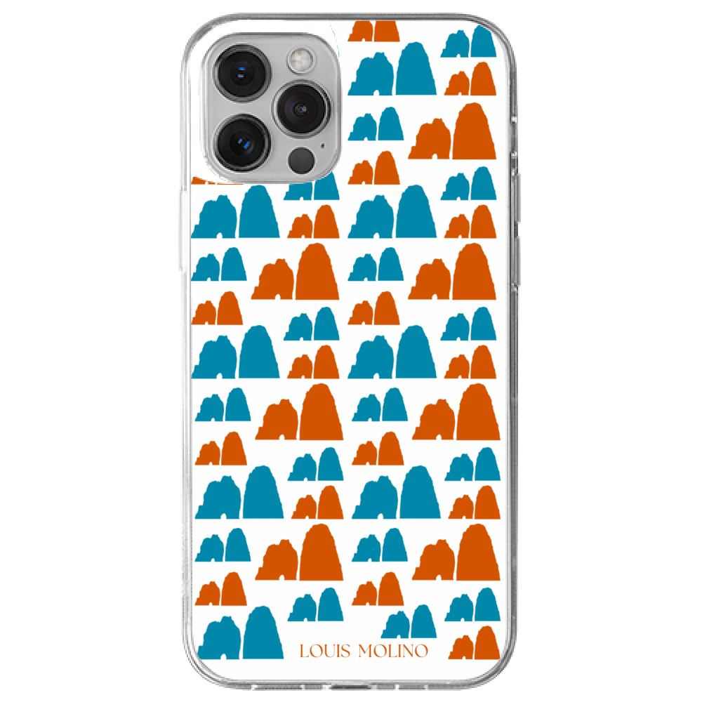 Rubber Cover iPhone 12 BLUE AND ORANGE FARAGLIONI CAPRI