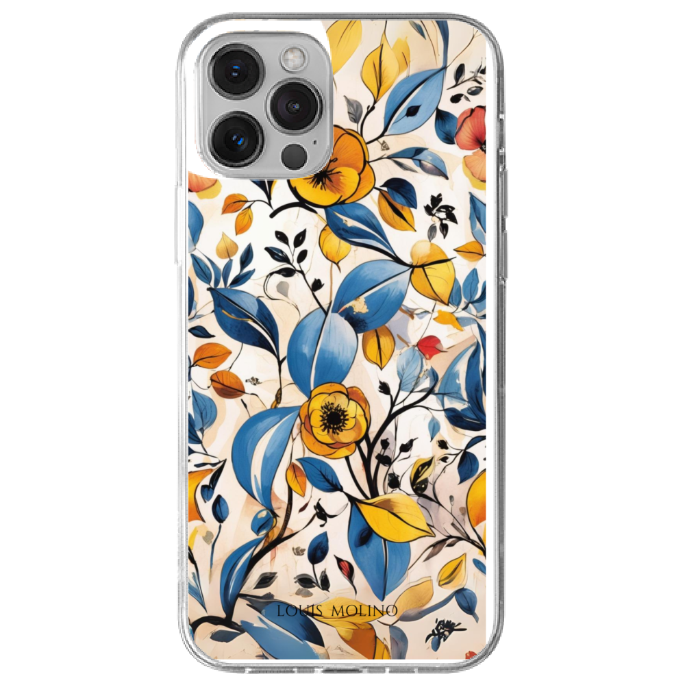 Rubber Cover iPhone 12 FLOWER OF TIME CAPRI