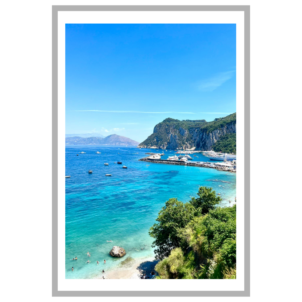 Poster con Cornice 40x60 Capri Marina Grande lunga