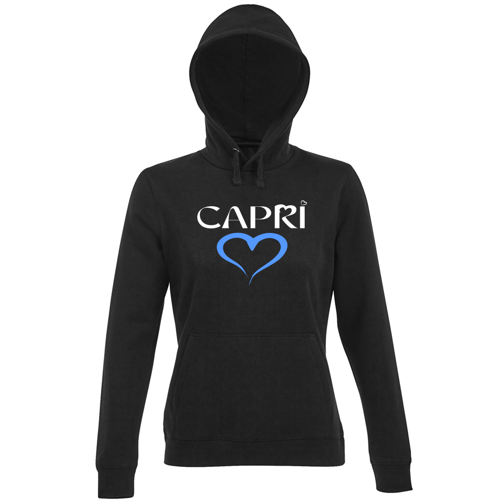 Premium Women Hoodie CAPRI BLUE HEART