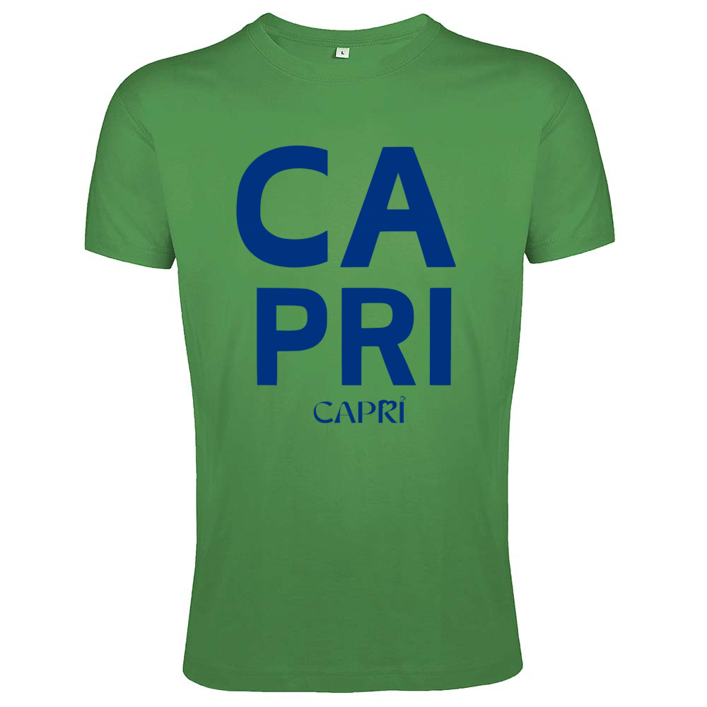 T-Shirt Men Fit CAPRI DESIGN SCRITTA BLUE