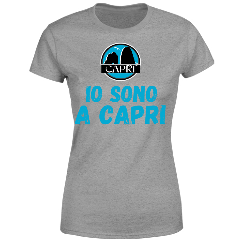 Women's T-Shirt I AM IN CAPRI BLUE WRITING