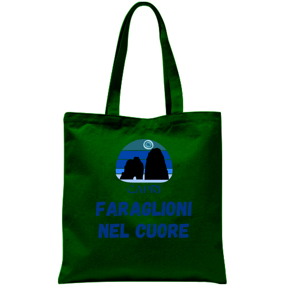 FARAGLIONI DI CAPRI BAG IN THE HEART WRITTEN BLUE