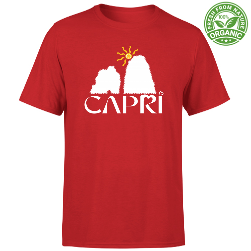 Organic T-Shirt Kids CAPRI HAPPY FARAGLIONI WHITE
