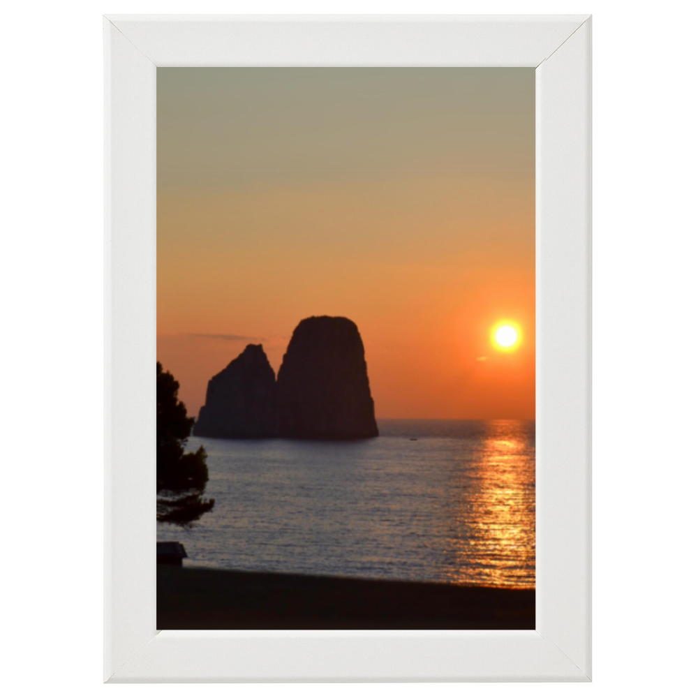 Poster con Cornice 30x45 Capri Faraglioni incantati