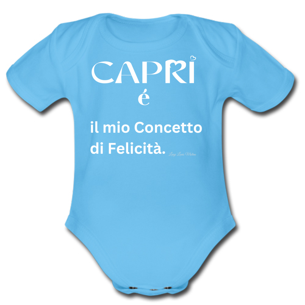 Body Bambino Capri é il mio concetto di Felicità scritta Bian