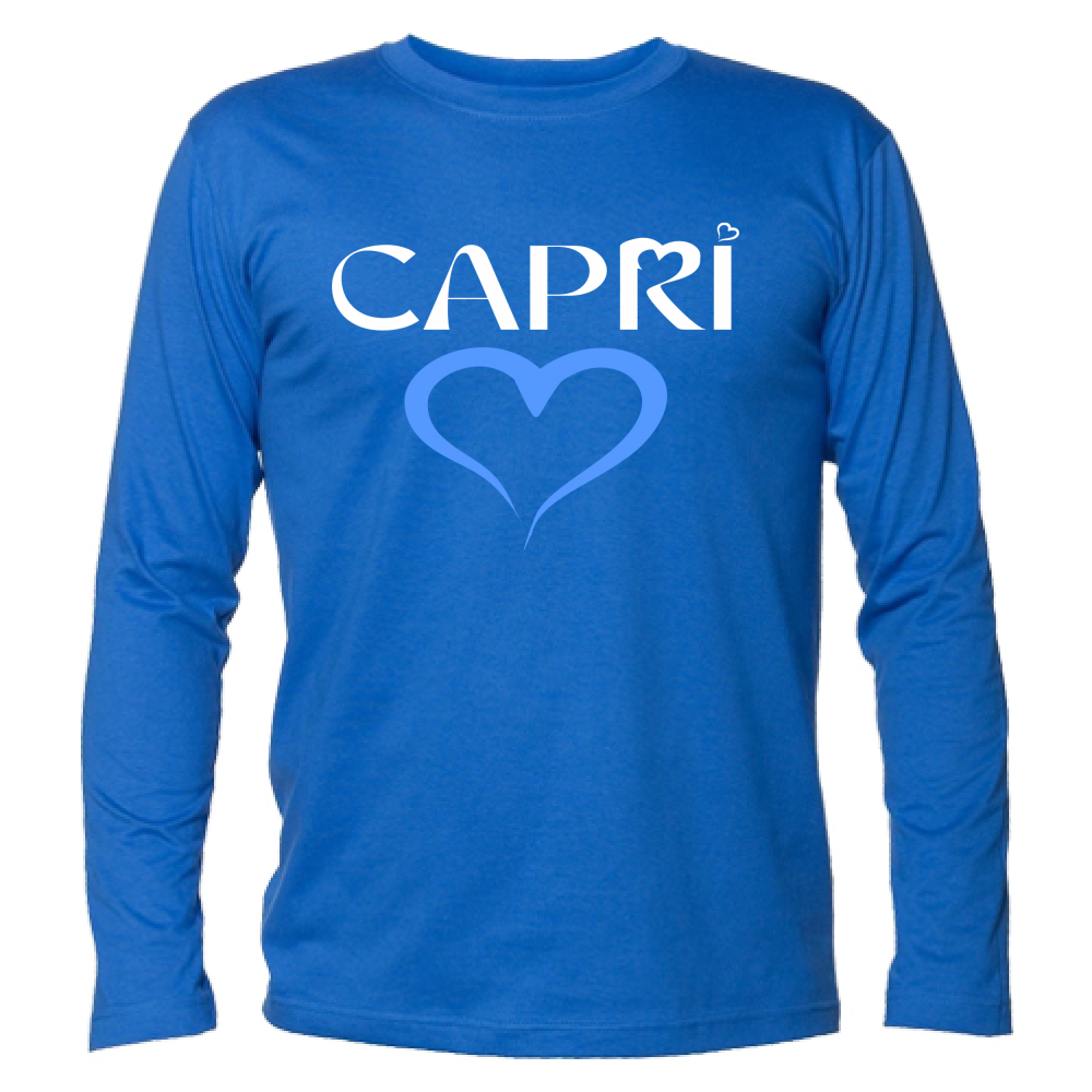 T-Shirt Unisex Manica Lunga CAPRI CUORE AZZURRO