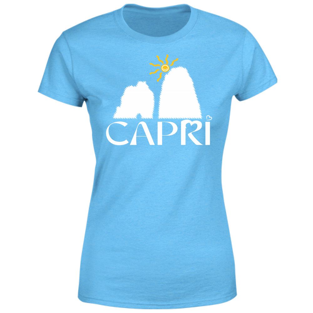 T-Shirt Donna CAPRI HAPPY FARAGLIONI WHITE