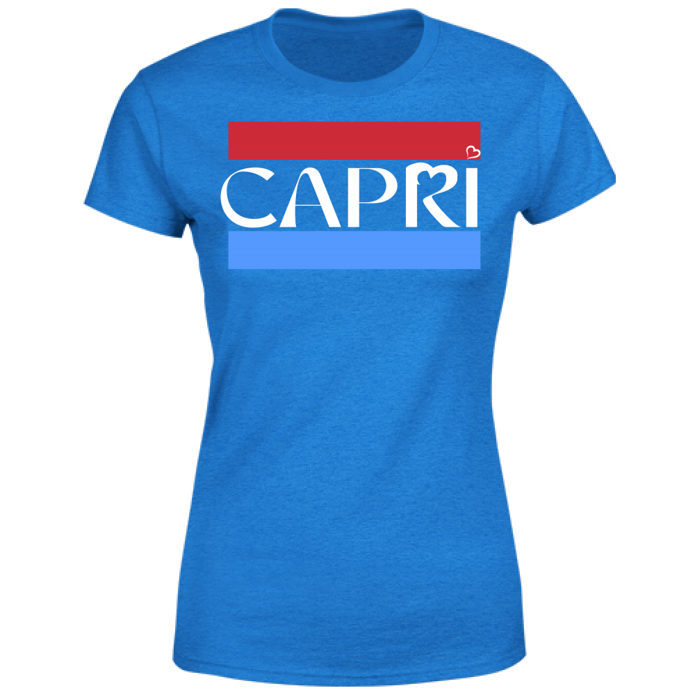 Women's T-Shirt CAPRI BAND RED BLUE WHITE